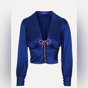 Realisation Par Blue Satin Blouse